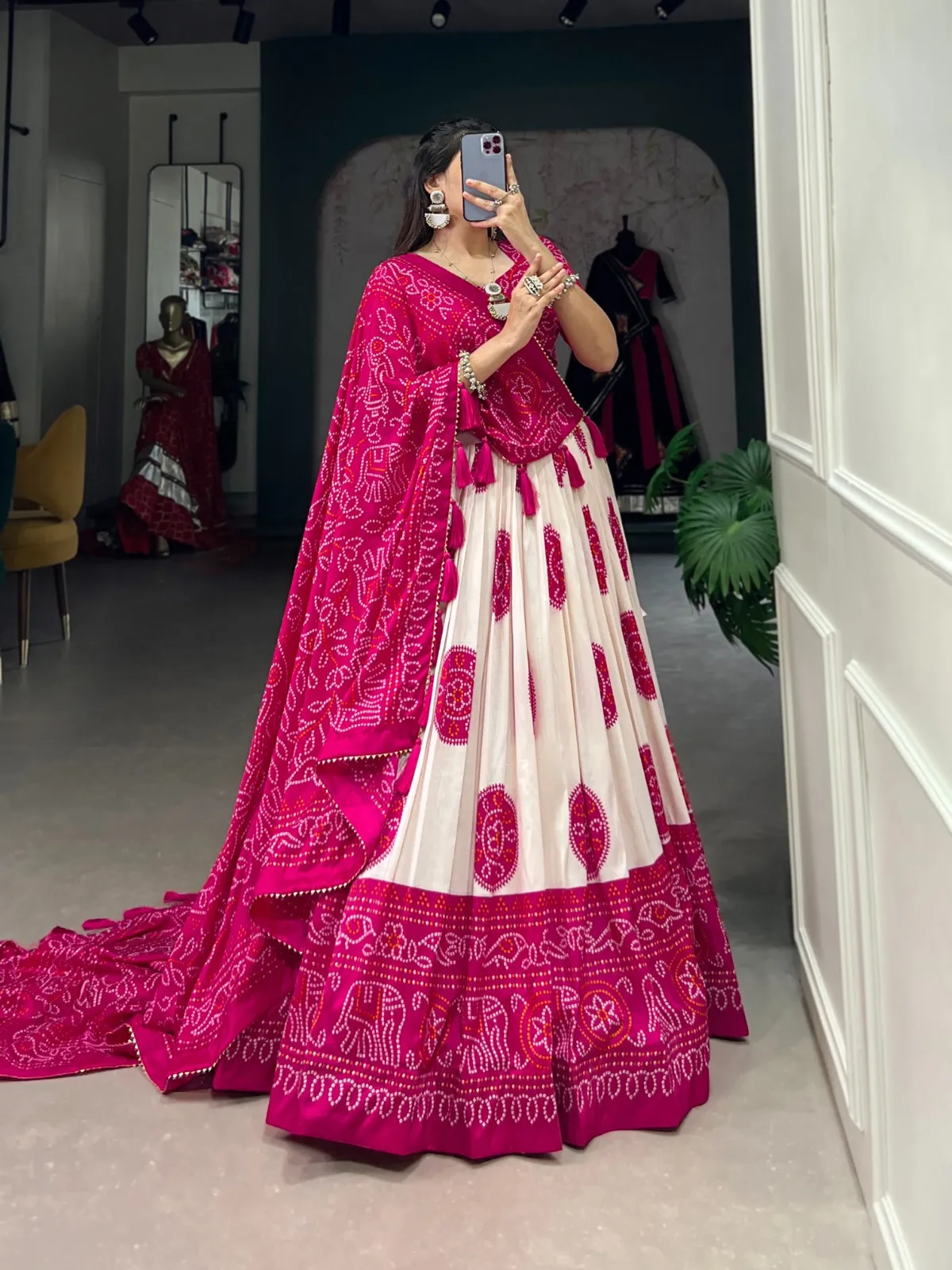 Buy Navratri Collection 2025 Tasar Lehenga Choli in Surat - Reseller Bazzar
